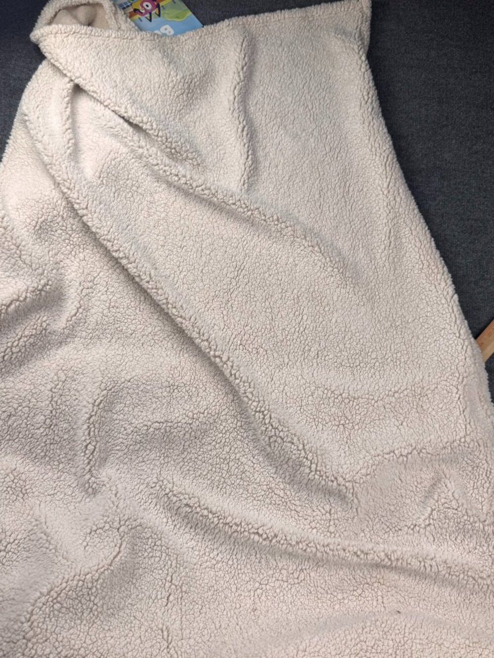 Cozy Sherpa Throw Blanket Solid Cream Ivory Fleece Soft Warm Bed Couch 44x56 INC
